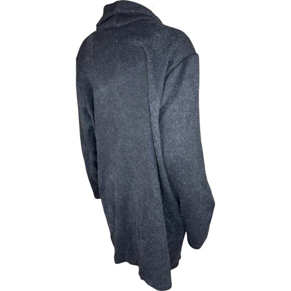 Dennis Basso Black Metallic Knit Sweater Shawl Collar Long Sleeve 1X Relaxed - Picture 6 of 13